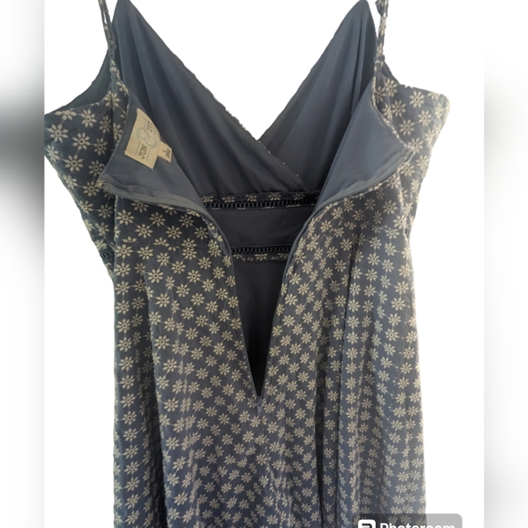 NWT💙 Francesca's Qwinn Ladder Trim Blue Mini Dress Sz Large - Picture 6 of 8